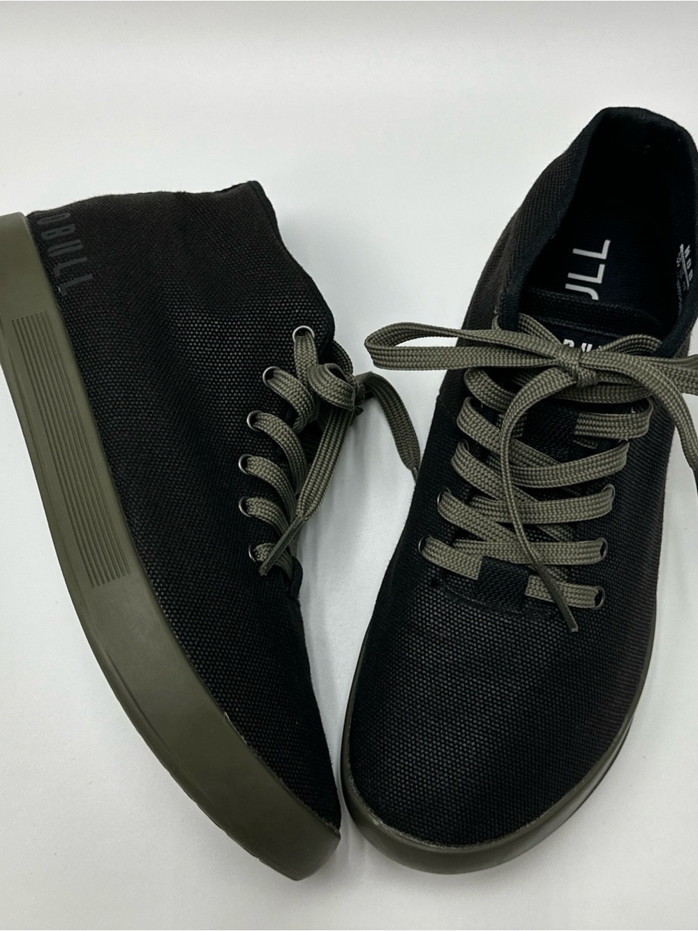 NOBULL Black Low-Top Trainers with Olive Sole